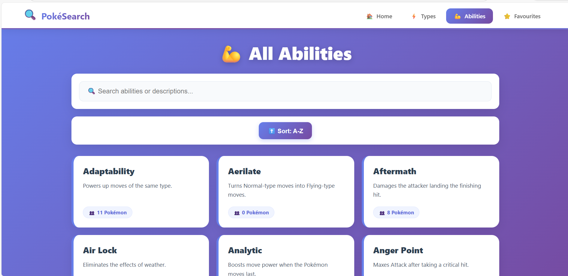 Abilities Page